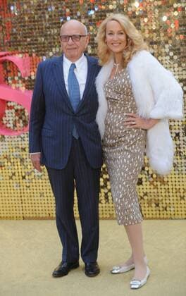 June 29, 2016 - England, United Kingdom - Rupert Murdoch and Jerry Hall attend the World Premiere of Absolutely Fabulous at Odeon Leciester Square. United Kingdom - ZUMAs147