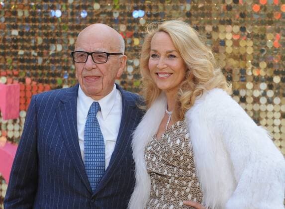 June 29, 2016 - England, United Kingdom - Rupert Murdoch and Jerry Hall attend the World Premiere of Absolutely Fabulous at Odeon Leciester Square. United Kingdom - ZUMAs147