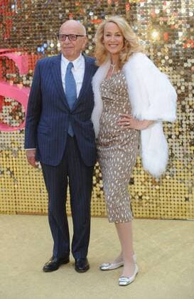 June 29, 2016 - England, United Kingdom - Rupert Murdoch and Jerry Hall attend the World Premiere of Absolutely Fabulous at Odeon Leciester Square. United Kingdom - ZUMAs147