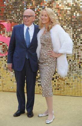 June 29, 2016 - England, United Kingdom - Rupert Murdoch and Jerry Hall attend the World Premiere of Absolutely Fabulous at Odeon Leciester Square. United Kingdom - ZUMAs147