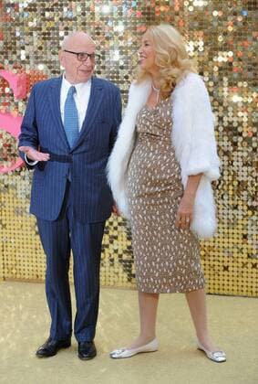 June 29, 2016 - England, United Kingdom - Rupert Murdoch and Jerry Hall attend the World Premiere of Absolutely Fabulous at Odeon Leciester Square. United Kingdom - ZUMAs147