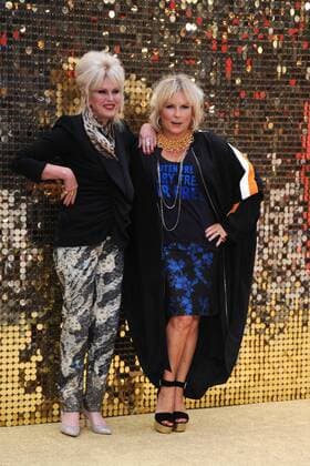 English actress Joanna Lumley and Jennifer Saunders attending the Absolutely Fabulous world premiere in London s Odeon Cinema, Leicester Square. JUNE 29th 2016  TSTx162075