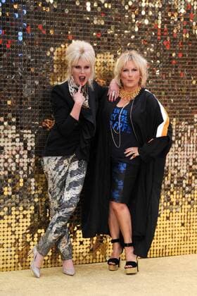 English actress Joanna Lumley and Jennifer Saunders attending the Absolutely Fabulous world premiere in London s Odeon Cinema, Leicester Square. JUNE 29th 2016  TSTx162075