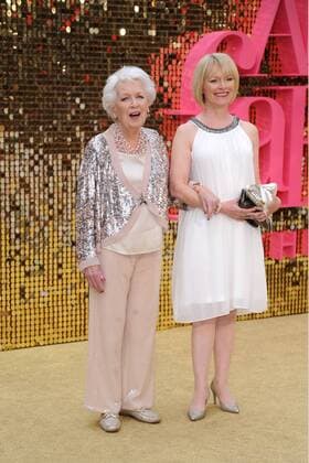English actress June Whitfield attending the Absolutely Fabulous world premiere in London s Odeon Cinema, Leicester Square. JUNE 29th 2016  TSTx162075