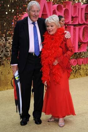 Judith Chalmers and husband attending the Absolutely Fabulous world premiere in London s Odeon Cinema, Leicester Square. JUNE 29th 2016  TSTx162075