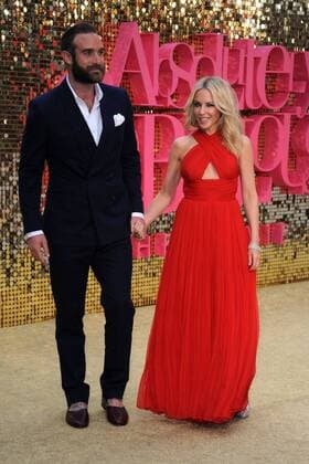 Australian pop singer Kylie Minogue and boyfriend Joshua Sasse attending the Absolutely Fabulous world premiere in London s Odeon Cinema, Leicester Square. JUNE 29th 2016  TSTx162075
