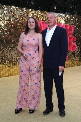 English actor Martin Clunes and daughter attending the Absolutely Fabulous world premiere in London s Odeon Cinema, Leicester Square. JUNE 29th 2016  TSTx162075