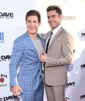 June 29, 2016 - Hollywood, California, U.S. - Adam Devine & Zac Efron arrives for the premiere of the film Mike and Dave Need Wedding Dates at the Cinema Dome theater. Hollywood U.S. - ZUMAo05_