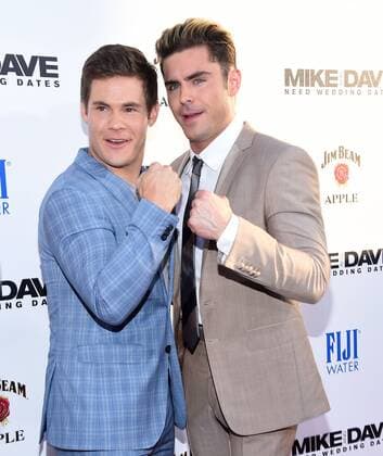 June 29, 2016 - Hollywood, California, U.S. - Adam Devine & Zac Efron arrives for the premiere of the film Mike and Dave Need Wedding Dates at the Cinema Dome theater. Hollywood U.S. - ZUMAo05_