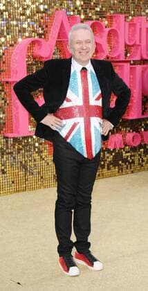 French designer John Paul Gaultier attending the Absolutely Fabulous world premiere in London s Odeon Cinema, Leicester Square. JUNE 29th 2016  MESx162076