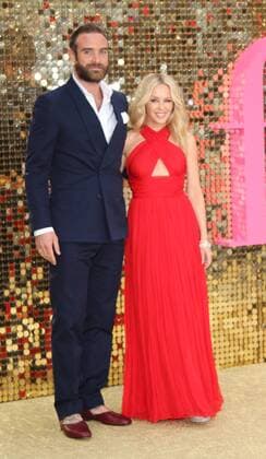 Australian pop star Kylie Minogue and boyfriend Joshua Sasse attending the Absolutely Fabulous world premiere in London s Odeon Cinema, Leicester Square. JUNE 29th 2016  MESx162076