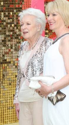 English actress June Whitfield attending the Absolutely Fabulous world premiere in London s Odeon Cinema, Leicester Square. JUNE 29th 2016  MESx162076