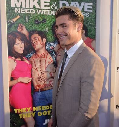 Mike and Dave Need Wedding Dates Filmpremiere in Hollywood Cast member Zac Efron attend sthe premiere of the motion picture comedy Mike and Dave Need Wedding Dates at the ArcLight Cinema Dome in the Hollywood section of Los Angeles on June 29, 2016. Storyline: Hard-partying brothers place an online ad to find the perfect dates for their sister s Hawaiian wedding. Hoping for a wild getaway, the boys instead find themselves outsmarted and out-partied by the uncontrollable duo.  LAP2016062913 JIMxRUYMEN