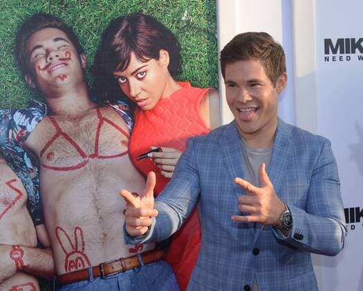Cast member Adan Devine attends the premiere of the motion picture comedy Mike and Dave Need Wedding Dates at the ArcLight Cinema Dome in the Hollywood section of Los Angeles on June 29, 2016. Storyline: Hard-partying brothers place an online ad to find the perfect dates for their sister s Hawaiian wedding. Hoping for a wild getaway, the boys instead find themselves outsmarted and out-partied by the uncontrollable duo.  LAP2016062922 JIMxRUYMEN