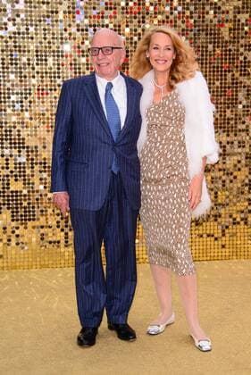 . 29 06 2016. London, United Kingdom. Rupert Murdoch and Jerry Hall attend the Absolutely Fabulous: The Movie - World Film Premier.  xChrisxJosephx xi-Imagesx IIM-13009-0049