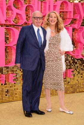 . 29 06 2016. London, United Kingdom. Rupert Murdoch and Jerry Hall attend the Absolutely Fabulous: The Movie - World Film Premier.  xChrisxJosephx xi-Imagesx IIM-13009-0053