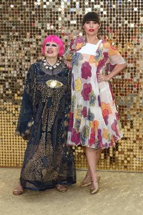 Absolutely Fabulous: The Movie Premiere London.UK. Zandra Rhodes and Grace Woodward at the Absolutely Fabulous: The Movie, World Premiere at the Odeon Leicester Square. 29th June 2016. LMK73-60777-300616. 