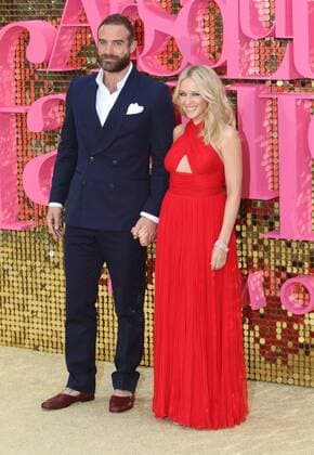 Absolutely Fabulous: The Movie Premiere London.UK. Joshua Sasse and Kylie Minogue at the Absolutely Fabulous: The Movie, World Premiere at the Odeon Leicester Square. 29th June 2016. LMK73-60777-300616. 