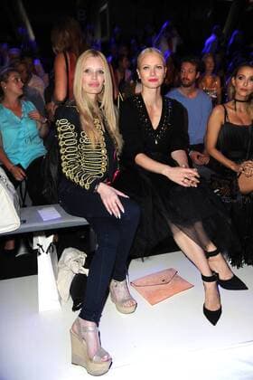 Mirja Du Mont und Franziska Knuppe bei der Dimitri Modenschau im Rahmen der Mercedes-Benz Fashion Week Frühjahr Sommer 2017 am 30.06.2016 in Berlin MBFW Fashionweek in Berlin 2016- Dimitri Fashion Show 