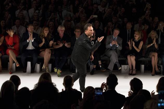 June 29, 2016 - Berlin, Germany - Mode Designer Guido Maria Kretschmer aknowledges the applause of the guests at the Guido Maria Kretschmer show during the Mercedes-Benz Fashion Week Berlin Spring Summer 2017 at Erika Hess Eisstadion in Berlin, Germany on June 29, 2016. Berlin Germany  - ZUMAn230