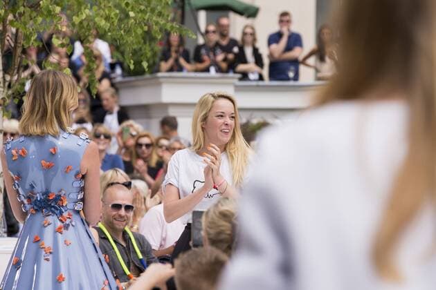 June 30, 2016 - Berlin, Germany - Fashion Designer Marina Hoermanseder and models aknowledge the applause of the guests at the Marina Hoermanseder show during the Mercedes-Benz Fashion Week Berlin Spring Summer 2017 at Kronprinzenpalais in Berlin, Germany on June 30, 2016. Berlin Germany  - ZUMAn230