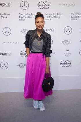 Alexandra Maurer - Ankunft zur Wataru Tominaga Fashion-Show im Rahmen der Mercedes-Benz Fashion Week Berlin Spring Summer 2017 im Erika-Hess-Eisstadion in Berlin am 30.06.2016. Mercedes-Benz Fashion Week Berlin Spring Summer 2017