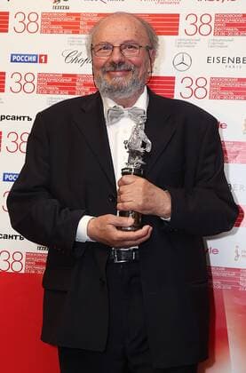 MOSCOW, RUSSIA - JUNE 30, 2016: Director Radoslav Spassov with the Silver George special award for his film The Singing Shoes at the closing of the 38th Moscow International Film Festival. Vyacheslav Prokofyev TASS  TS02887D