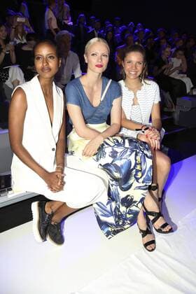 Sara Nuru, Franziska Knuppe und Victoria Swarovski bei der Designer For Tomorrow By Fashion ID Show auf der Mercedes-Benz Fashion Week Berlin Spring Summer 2017. Berlin, 30.06.2016 Foto:xS.xGabschx xFuturexImage