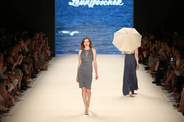 Berlin: Lena Hoschek at the Mercedes-Benz Fashion Week The photo shows Models with the collection of Lena Hoschek on the catwalk in the Erika Hess Ice Stadium in Berlin-Weding. The 19th time, the Mercedes-Benz Fashion Week Berlin. Numerous labels are taking part in the German fashion week for the 2017 spring summer season.  SimonexKuhlmey