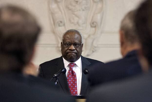 Feb. 02, 2010 - Gulfport, Florida, USA - CHRIS ZUPPA Times.SP_318171_ZUPP_Thomas_1.(02 02 2010 Gulfport) U.S. Supreme Court Justice Clarence Thomas greets Stetson University College of Law students. CHRIS ZUPPA, Times - ZUMAs70_