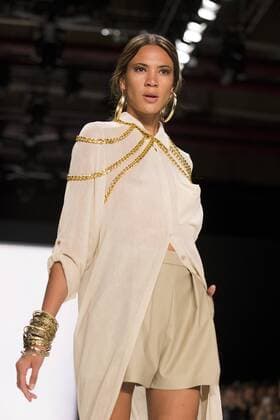 June 30, 2016 - Berlin, Germany - A model walks the runway at the Dimitri show during the Mercedes-Benz Fashion Week Berlin Spring Summer 2017 at Erika Hess Eisstadion in Berlin, Germany on June 30, 2016. Berlin Germany  - ZUMAn230
