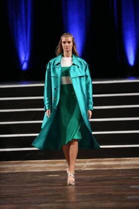 Berlin: Marcel Ostertag at the Mercedes-Benz Fashion Week The 19th time, the Mercedes-Benz Fashion Week Berlin. Numerous labels are taking part in the German fashion week for the 2017 spring summer season. The photo shows Models with the collection of Marcel Ostertag on the catwalk in the Admiralspalast in Berlin-Mitte.  SimonexKuhlmey