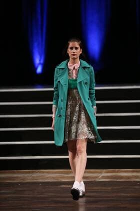 Berlin: Marcel Ostertag at the Mercedes-Benz Fashion Week The 19th time, the Mercedes-Benz Fashion Week Berlin. Numerous labels are taking part in the German fashion week for the 2017 spring summer season. The photo shows Models with the collection of Marcel Ostertag on the catwalk in the Admiralspalast in Berlin-Mitte.  SimonexKuhlmey
