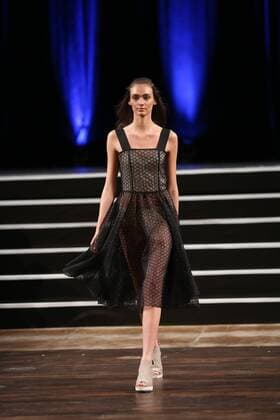 Berlin: Marcel Ostertag at the Mercedes-Benz Fashion Week The 19th time, the Mercedes-Benz Fashion Week Berlin. Numerous labels are taking part in the German fashion week for the 2017 spring summer season. The photo shows Models with the collection of Marcel Ostertag on the catwalk in the Admiralspalast in Berlin-Mitte.  SimonexKuhlmey
