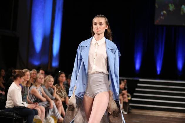 Berlin: Marcel Ostertag at the Mercedes-Benz Fashion Week The 19th time, the Mercedes-Benz Fashion Week Berlin. Numerous labels are taking part in the German fashion week for the 2017 spring summer season. The photo shows Models with the collection of Marcel Ostertag on the catwalk in the Admiralspalast in Berlin-Mitte.  SimonexKuhlmey