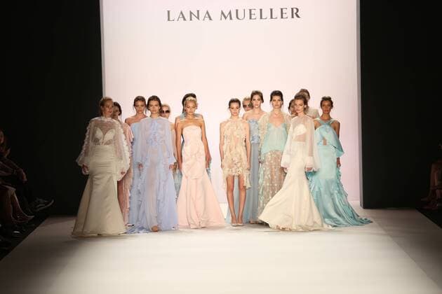 Lana Mueller at the Mercedes-Benz Fashion Week The Mercedes-Benz Fashion Week Berlin. Numerous labels are taking part in the German fashion week for the 2017 spring summer season. The photo shows Models with the collection of Lana Mueller on the catwalk in the Erika Hess Ice Stadium in Berlin-Weding.  SimonexKuhlmey