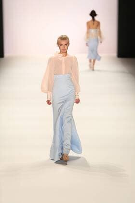 Lana Mueller at the Mercedes-Benz Fashion Week The Mercedes-Benz Fashion Week Berlin. Numerous labels are taking part in the German fashion week for the 2017 spring summer season. The photo shows Models with the collection of Lana Mueller on the catwalk in the Erika Hess Ice Stadium in Berlin-Weding.  SimonexKuhlmey