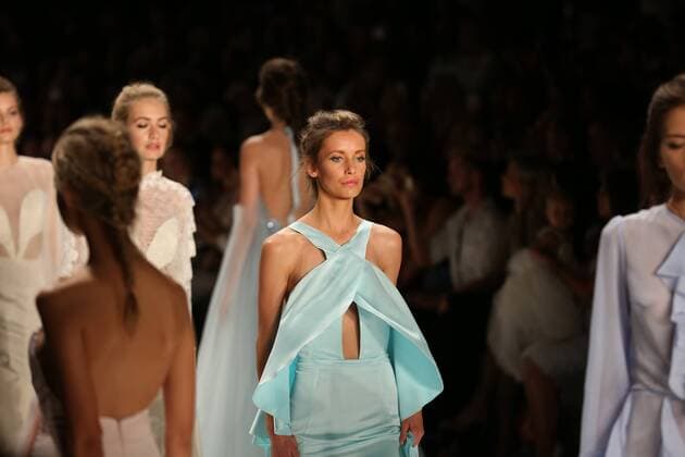 Lana Mueller at the Mercedes-Benz Fashion Week The Mercedes-Benz Fashion Week Berlin. Numerous labels are taking part in the German fashion week for the 2017 spring summer season. The photo shows Models with the collection of Lana Mueller on the catwalk in the Erika Hess Ice Stadium in Berlin-Weding.  SimonexKuhlmey