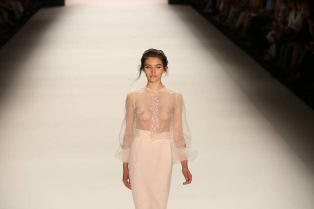 Lana Mueller at the Mercedes-Benz Fashion Week The Mercedes-Benz Fashion Week Berlin. Numerous labels are taking part in the German fashion week for the 2017 spring summer season. The photo shows Models with the collection of Lana Mueller on the catwalk in the Erika Hess Ice Stadium in Berlin-Weding.  SimonexKuhlmey