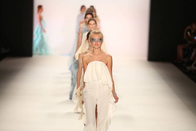 Lana Mueller at the Mercedes-Benz Fashion Week The Mercedes-Benz Fashion Week Berlin. Numerous labels are taking part in the German fashion week for the 2017 spring summer season. The photo shows Models with the collection of Lana Mueller on the catwalk in the Erika Hess Ice Stadium in Berlin-Weding.  SimonexKuhlmey