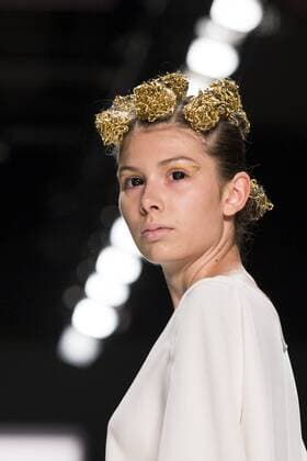 July 1, 2016 - Berlin, Germany - A model walks the runway at the Irene Luft show during the Mercedes-Benz Fashion Week Berlin Spring Summer 2017 at Erika Hess Eisstadion in Berlin, Germany on July 1st, 2016. Berlin Germany  - ZUMAn230