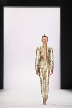 July 1, 2016 - Berlin, Germany - A model walks the runway at the Irene Luft show during the Mercedes-Benz Fashion Week Berlin Spring Summer 2017 at Erika Hess Eisstadion in Berlin, Germany on July 1st, 2016. Berlin Germany  - ZUMAn230