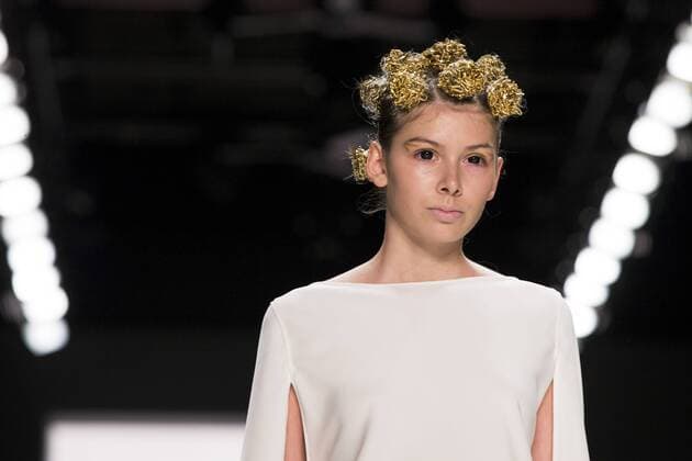 July 1, 2016 - Berlin, Germany - A model walks the runway at the Irene Luft show during the Mercedes-Benz Fashion Week Berlin Spring Summer 2017 at Erika Hess Eisstadion in Berlin, Germany on July 1st, 2016. Berlin Germany  - ZUMAn230