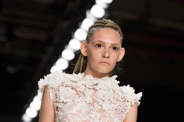 July 1, 2016 - Berlin, Germany - A model walks the runway at the Irene Luft show during the Mercedes-Benz Fashion Week Berlin Spring Summer 2017 at Erika Hess Eisstadion in Berlin, Germany on July 1st, 2016. Berlin Germany  - ZUMAn230