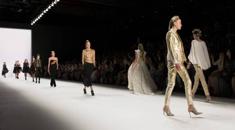 July 1, 2016 - Berlin, Germany - Models walk the runway at the Irene Luft show during the Mercedes-Benz Fashion Week Berlin Spring Summer 2017 at Erika Hess Eisstadion in Berlin, Germany on July 1st, 2016. Berlin Germany  - ZUMAn230