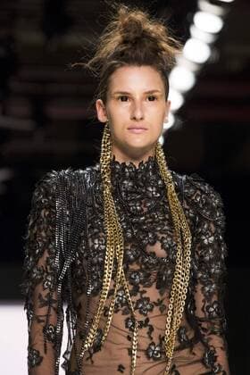 July 1, 2016 - Berlin, Germany - A model walks the runway at the Irene Luft show during the Mercedes-Benz Fashion Week Berlin Spring Summer 2017 at Erika Hess Eisstadion in Berlin, Germany on July 1st, 2016. Berlin Germany  - ZUMAn230