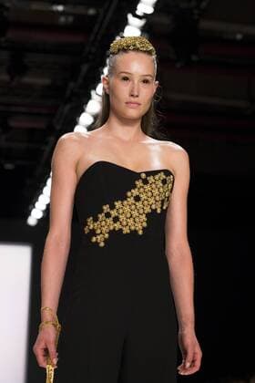 July 1, 2016 - Berlin, Germany - A model walks the runway at the Irene Luft show during the Mercedes-Benz Fashion Week Berlin Spring Summer 2017 at Erika Hess Eisstadion in Berlin, Germany on July 1st, 2016. Berlin Germany  - ZUMAn230