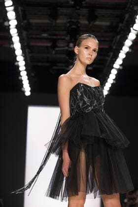 July 1, 2016 - Berlin, Germany - A model walks the runway at the Irene Luft show during the Mercedes-Benz Fashion Week Berlin Spring Summer 2017 at Erika Hess Eisstadion in Berlin, Germany on July 1st, 2016. Berlin Germany  - ZUMAn230