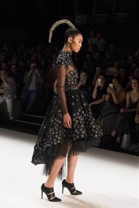 July 1, 2016 - Berlin, Germany - A model walks the runway at the Irene Luft show during the Mercedes-Benz Fashion Week Berlin Spring Summer 2017 at Erika Hess Eisstadion in Berlin, Germany on July 1st, 2016. Berlin Germany  - ZUMAn230