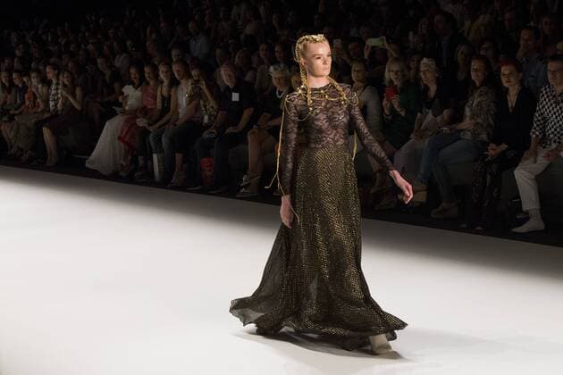 July 1, 2016 - Berlin, Germany - A model walks the runway at the Irene Luft show during the Mercedes-Benz Fashion Week Berlin Spring Summer 2017 at Erika Hess Eisstadion in Berlin, Germany on July 1st, 2016. Berlin Germany  - ZUMAn230